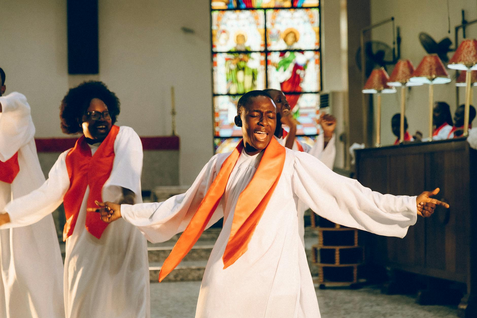 energetic church choir singing in lagos