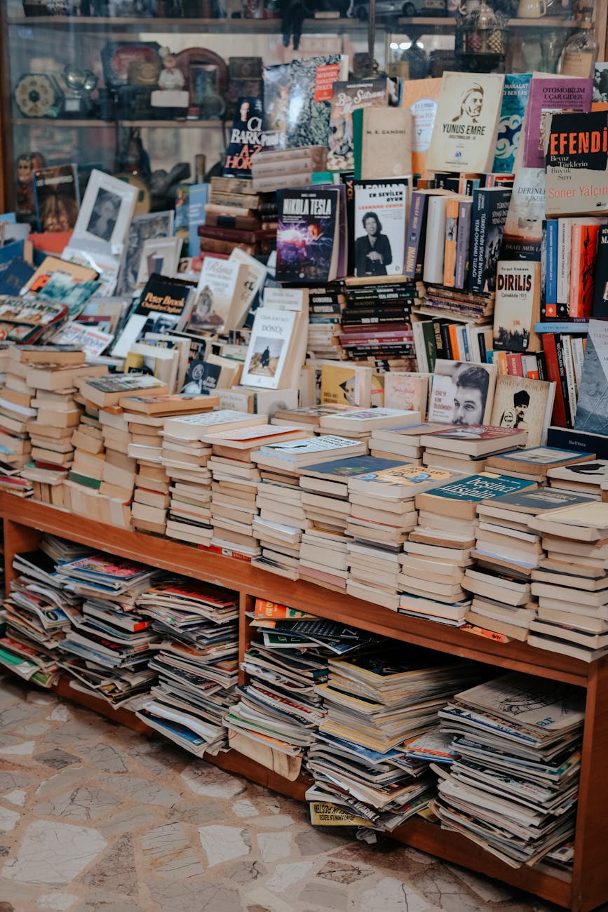 books in bookstore