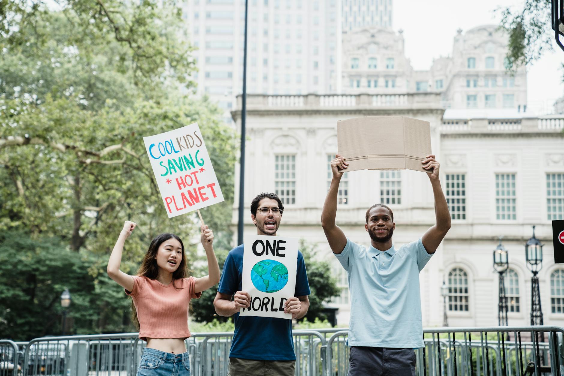 group of protesters holding cardboards, Children’s Social Activists Biographies