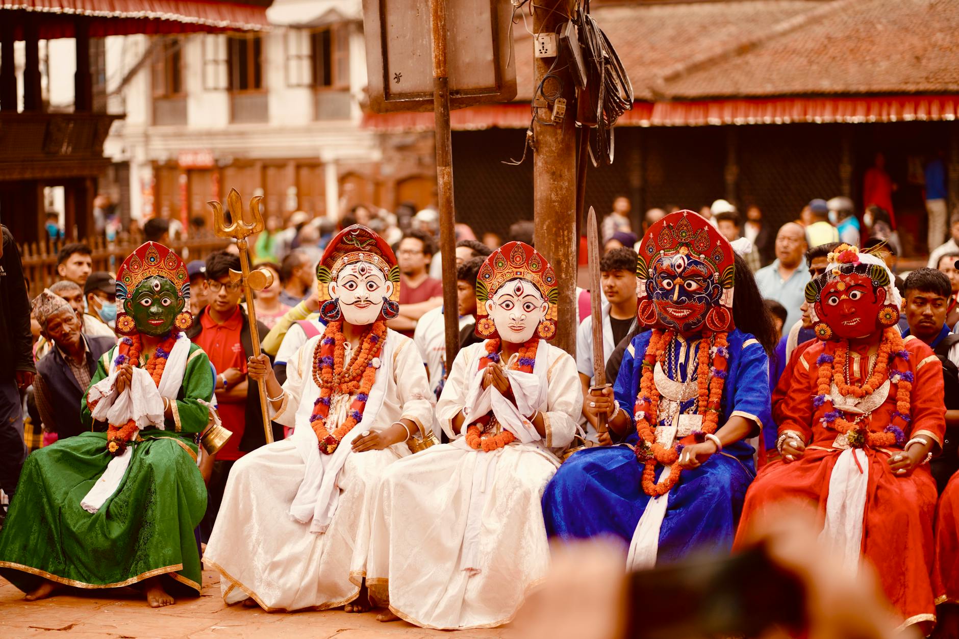 colorful traditional dance in kathmandu nepal, Hindu Studies
