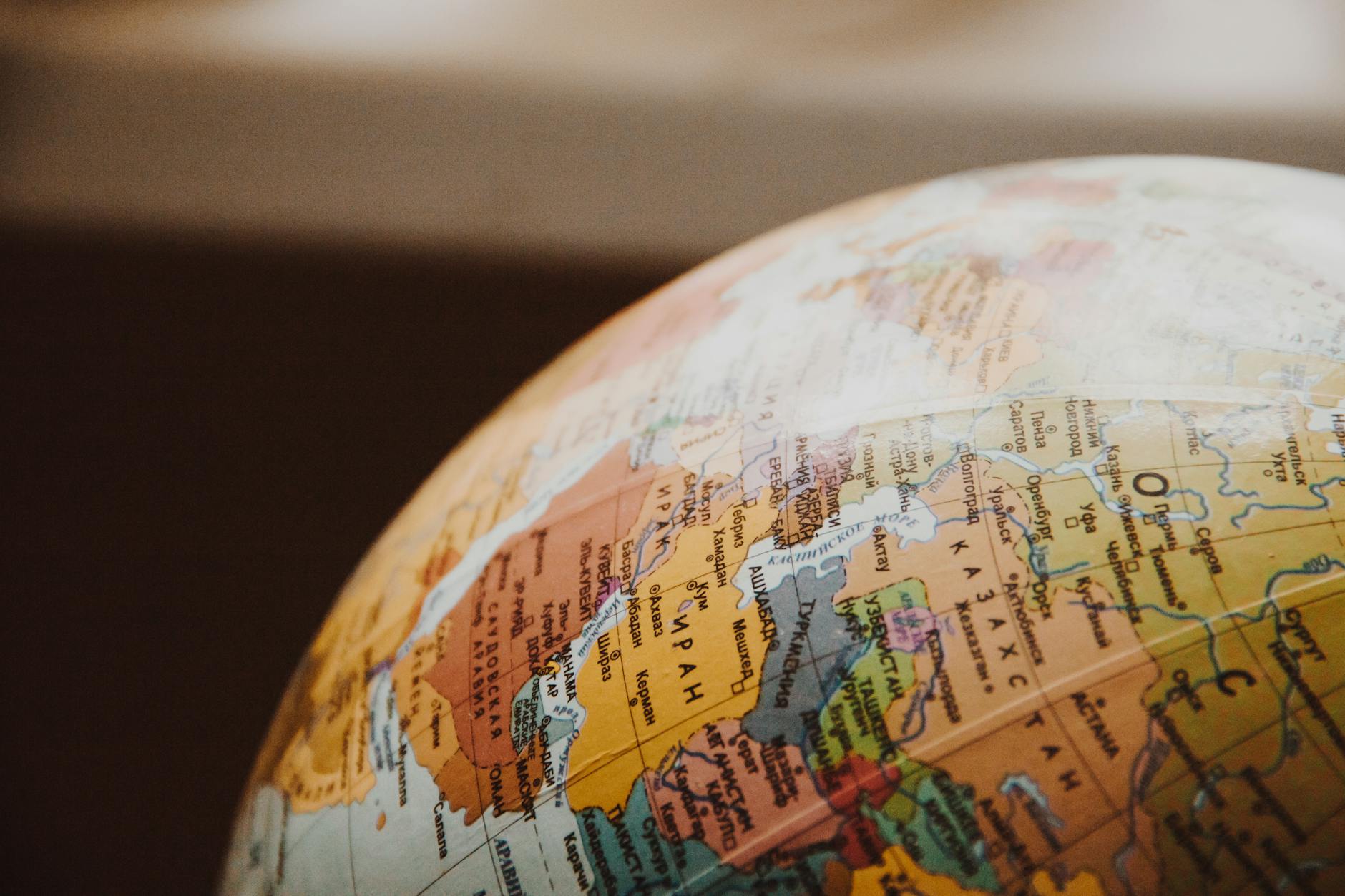 close up of globe, Globalization and Politics