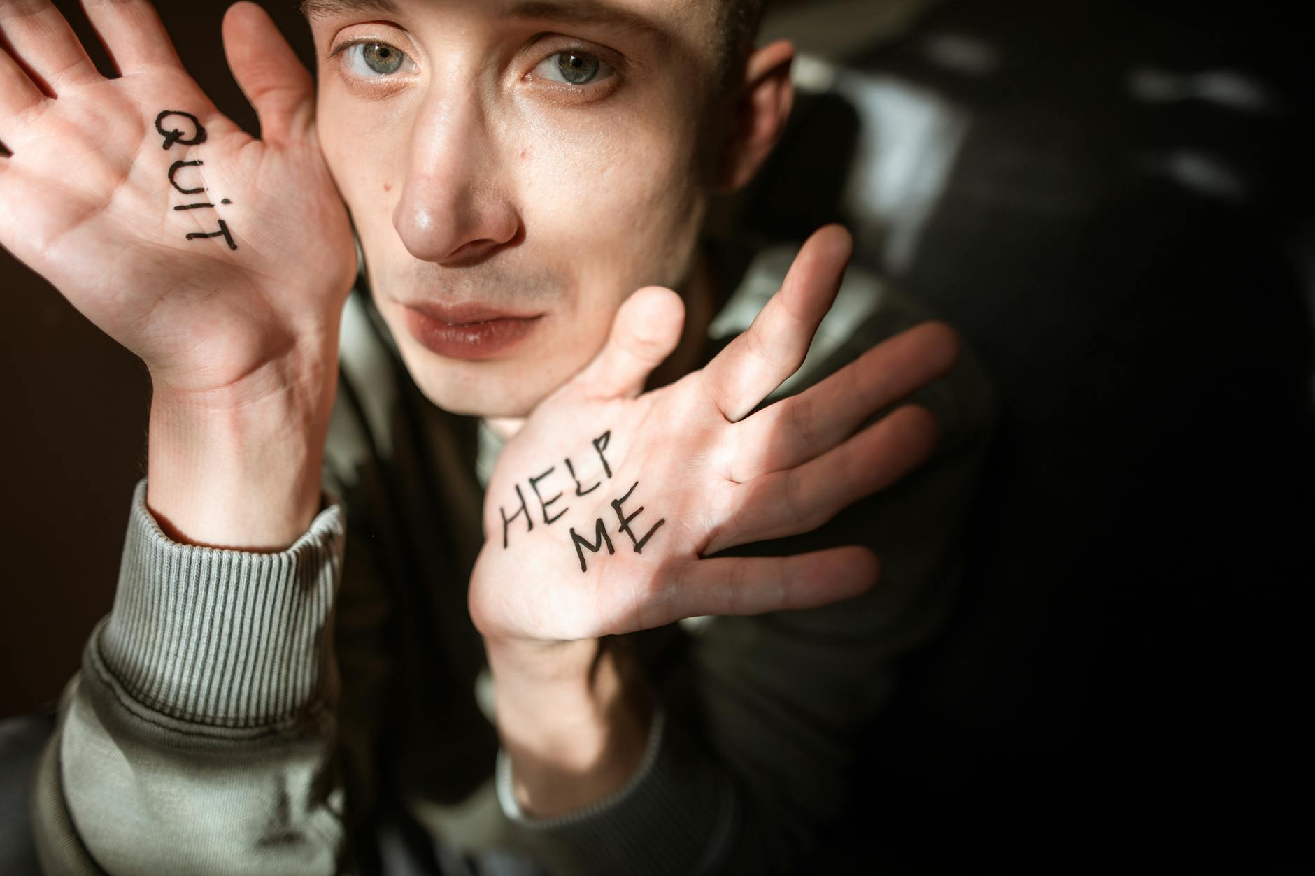 messages written on hands