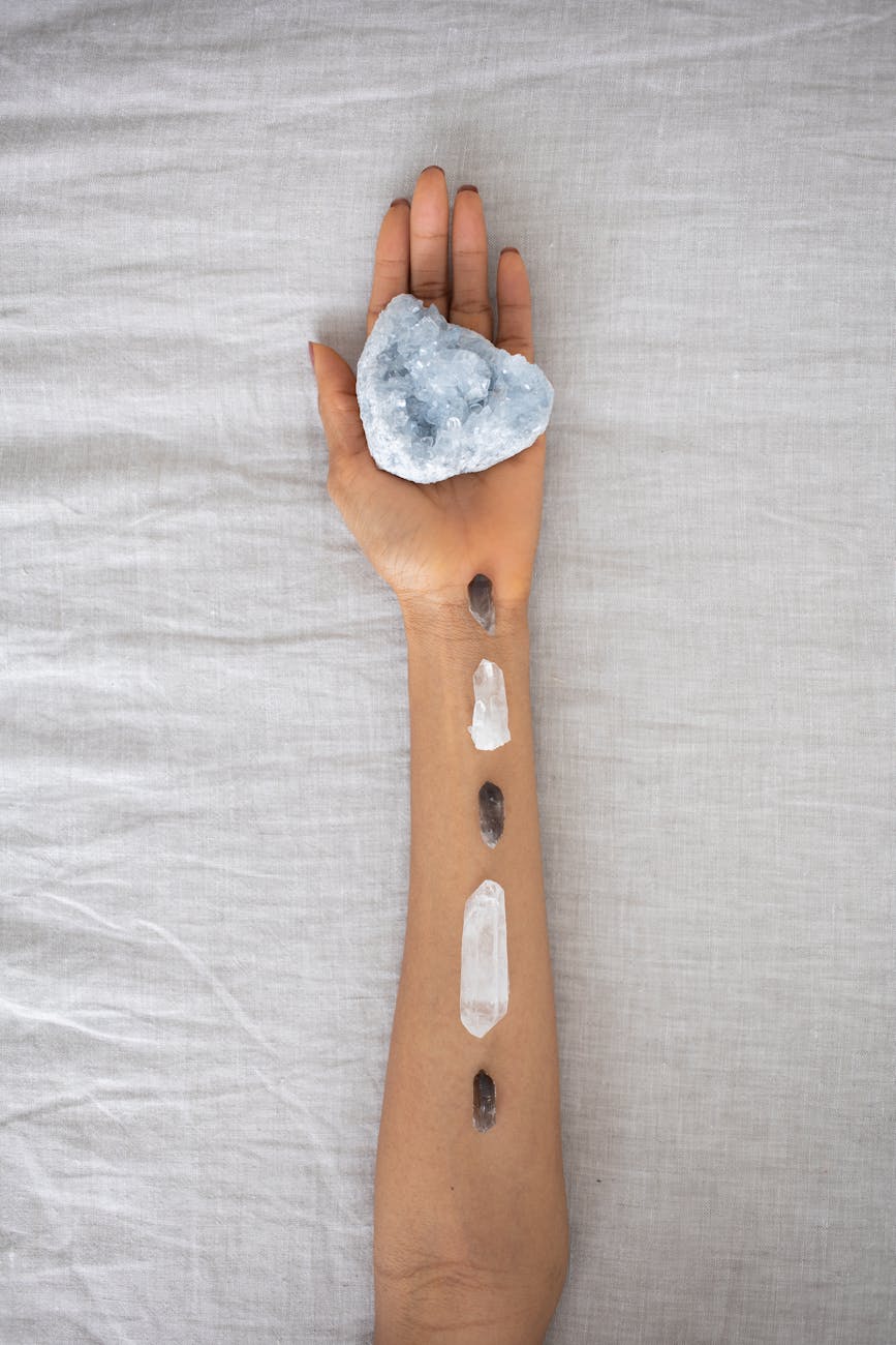 rocks placed on an arm