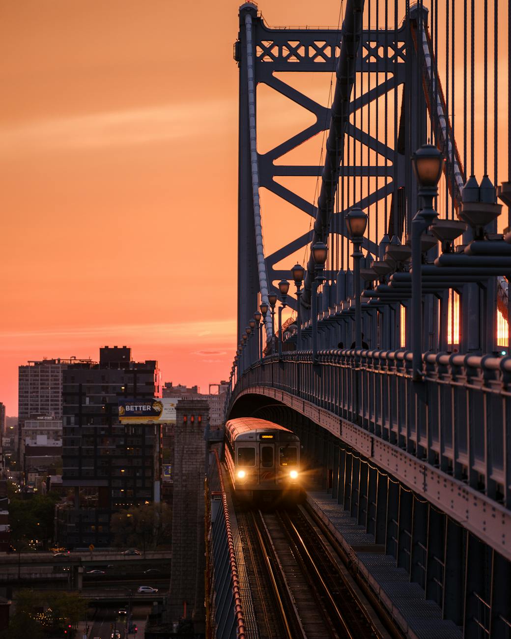 train on bridge, Pennsylvania