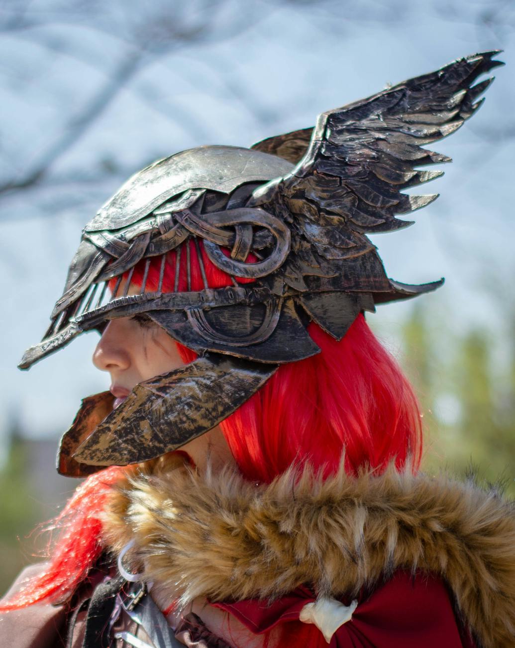 woman wearing a helmet