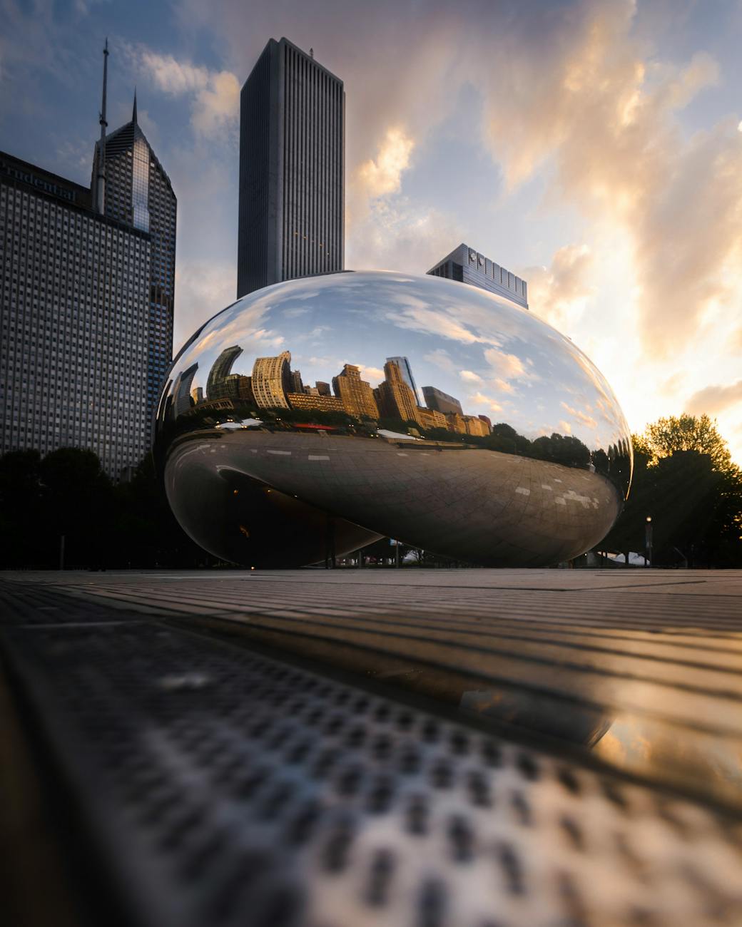 low angle photo of the bean, Illinois