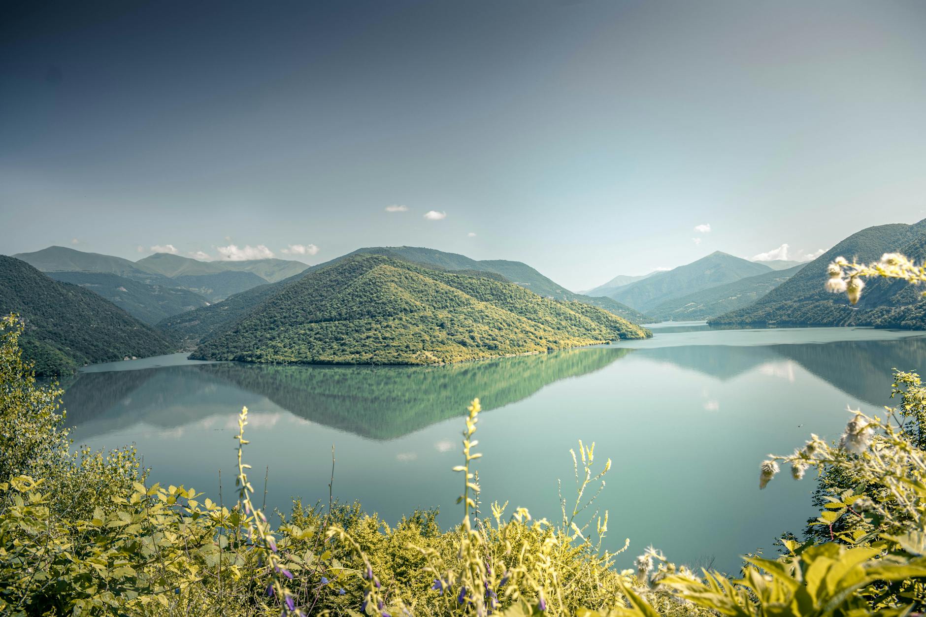 lake surrounded with mountains, Georgia