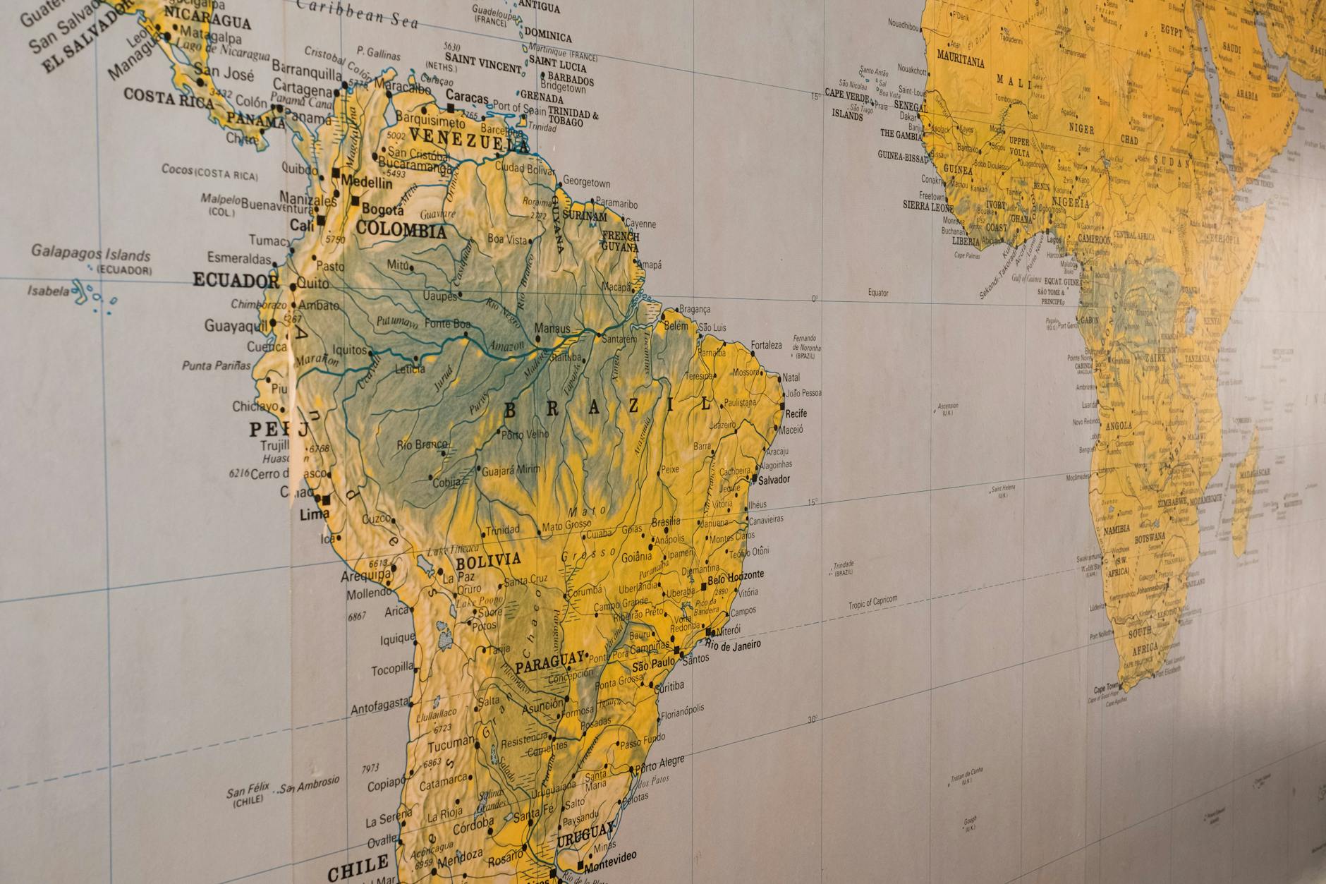 world map in close up photography