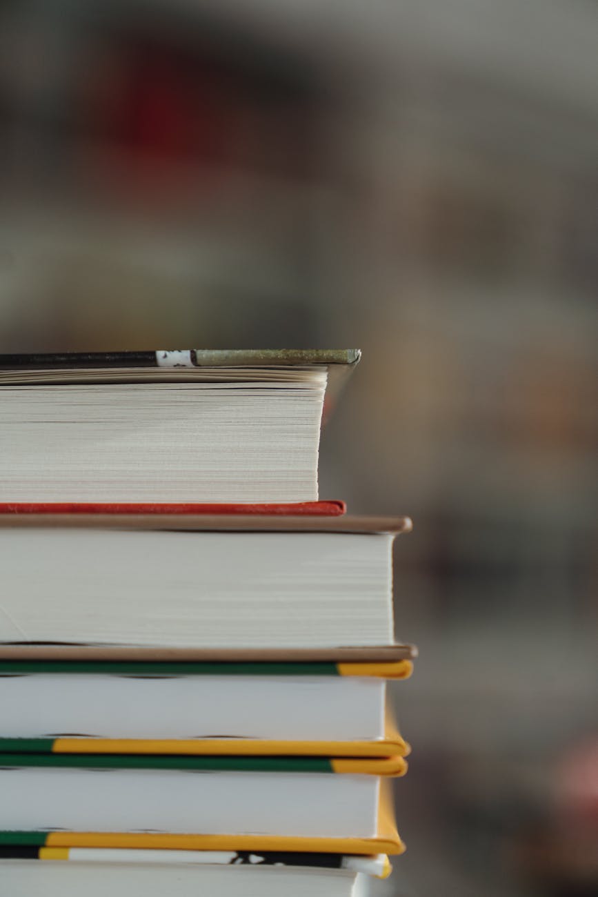 close up photo of stack of hardbound books, Teen and Young Adult Art Fiction 