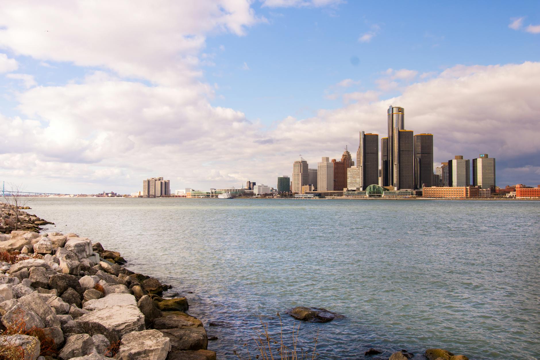 wide angle photography of city near body of water, Michigan
